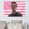 Jacob Elordi Rosa USA Flagge Wandteppich 2026 Promi Wandbehang Schauspieler Fan Geschenk Schlafzimmer Wohnheim Dekoration Flachdruck