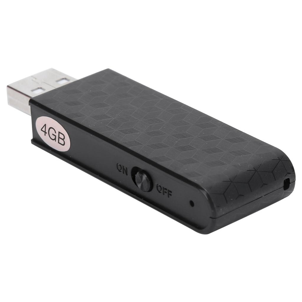Portable Small Mini Audio Recording Equipment Device U Disk Sound Recorder Black4GB
