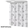 Leaf Print Curtain PEVA Shower Curtain Bathroom Renovation Spacious Coverage Easy Care Material Machine Washable