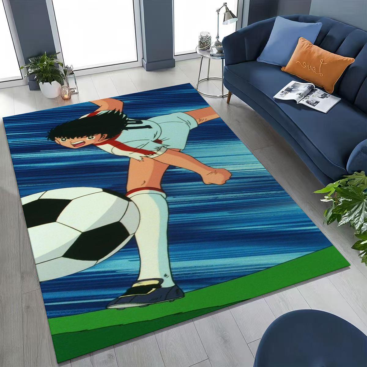 

Cartoon Captain Ozora Tsubasa Football Rug for Bedroom Living Room Sofa Home Doormat Decor, Large Kids Play Non-slip Floor Mat 40x60cm( 15x23in )