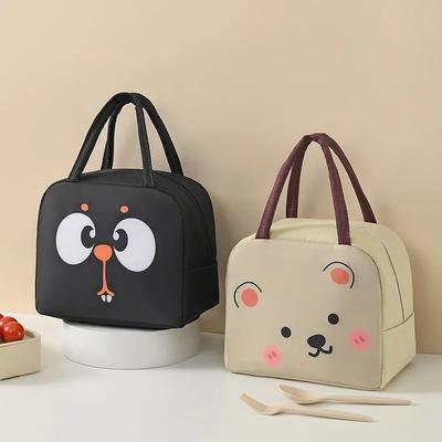 Tragbare Thermotasche mit Cartoon-Tieren für Kinder und Mädchen, Aufbewahrungstasche für Lunchboxen, Lebensmittel, Isoliertaschen