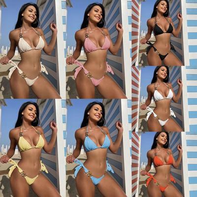 Europäischer und amerikanischer sexy geteilter Badeanzug mit Ketten-Bikini, Badeanzug, Bikini