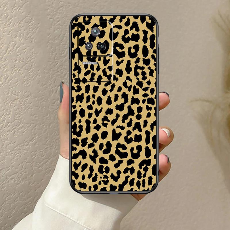 Tan Leopard Case For Xiaomi 13T 14T 15T Pro 13 14 15 Ultra 17 Pro Max POCO F7 F5 F6 X5 X6 X7 Pro Cover