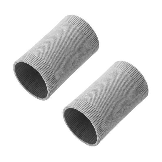 

1 пара спортивных браслетов, эластичный дышащий пот, поглощающий запястье, компрессионный рукав для мужчин и женщин, баскетбол, теннис, вязаный браслет на запястье серый