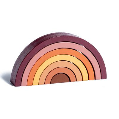 Gewölbte Regenbogen-Bausteine aus Holz für Kinder, Montessori-Spiele, Farblern-Lehrmittel, Baby-Lernspielzeug für Kinder