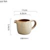 Kiln Changes Creative Ceramic Milk Jug with Handle Restaurant Steak Sauce Pot Milk Pot Gravy Boats Kitchen Retro Seasoning Tools