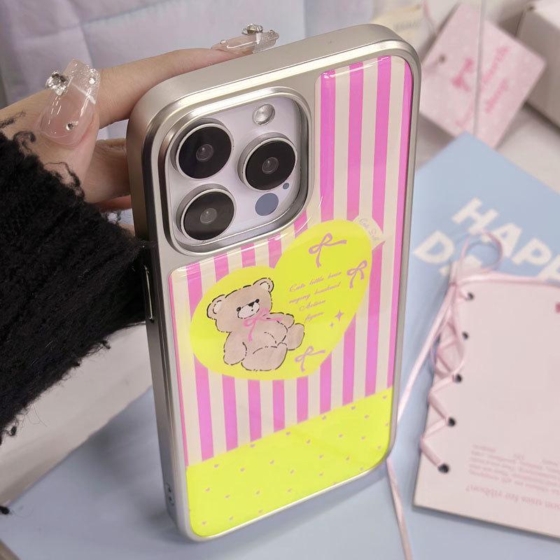 Zhitai Electroplated Silver Edge Drip Glue Case for iPhone 16 Pro/15/14 and Huawei P70, compatible with 13 Pro Max.