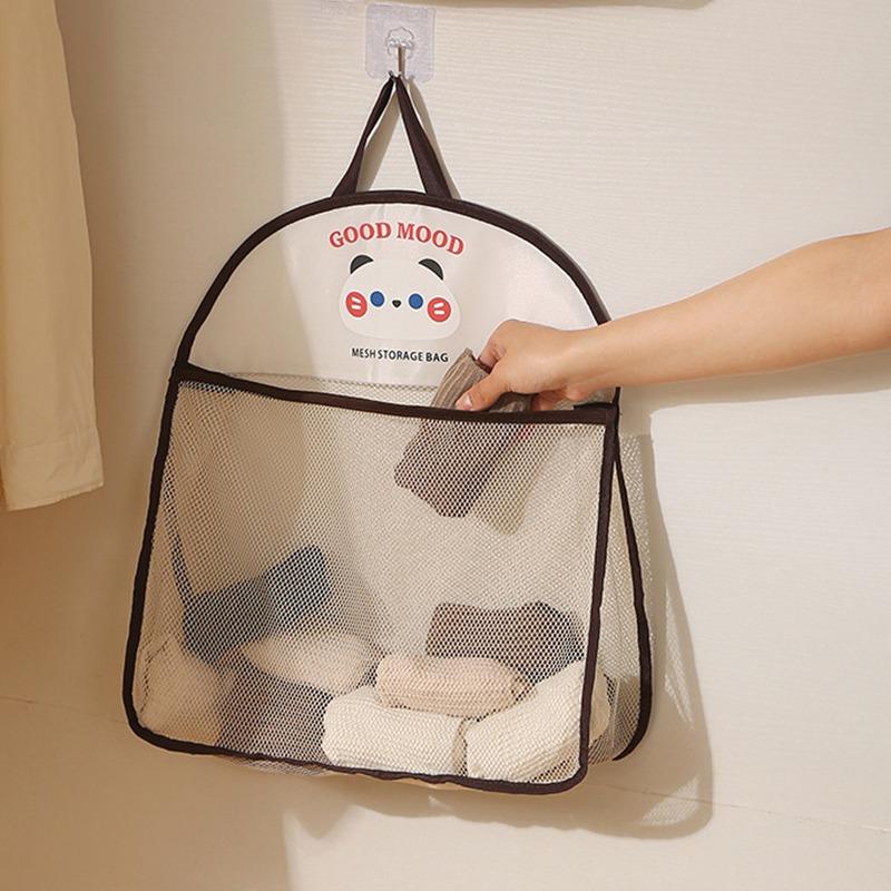 Underwear Storage Bag Wall Hanging Breathable Mesh Bag Socks Storage Bag Wardrobe Organizer Toy Doll Storage Bag With Hook