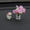 Car Interior Cute Rabbit Vase Ornament - Healing Center Console Doll