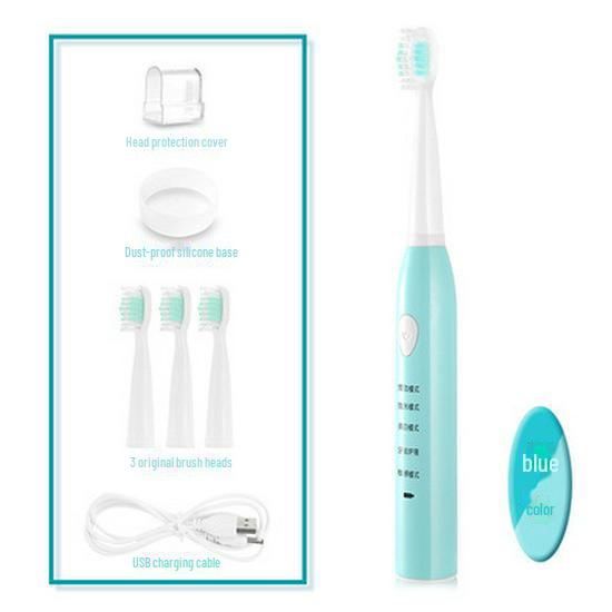 Rechargeable Electric Toothbrush for Adults with Intelligent Waterproof Design and Five-Speed Soft Bristles