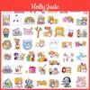 52pc Lankybox Cartoon Sticker Reusable Graffiti Adhesive Decorative Kids Luggage