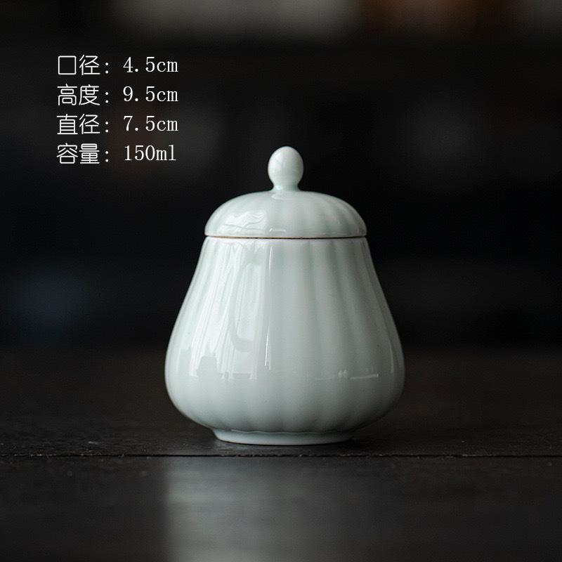 Creative Small Tea Jar household ceramic moisture-proof tea storage jar Small portable tea storage sealed jars Teaware Caddies