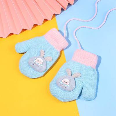 Verdickte Fäustlinge für Kinder Kinderfäustlinge Winter Niedliche Strickhandschuhe Kleinkind Warm Seil 1-6 Jahre Junge Mädchen Baby Handhandschuhe