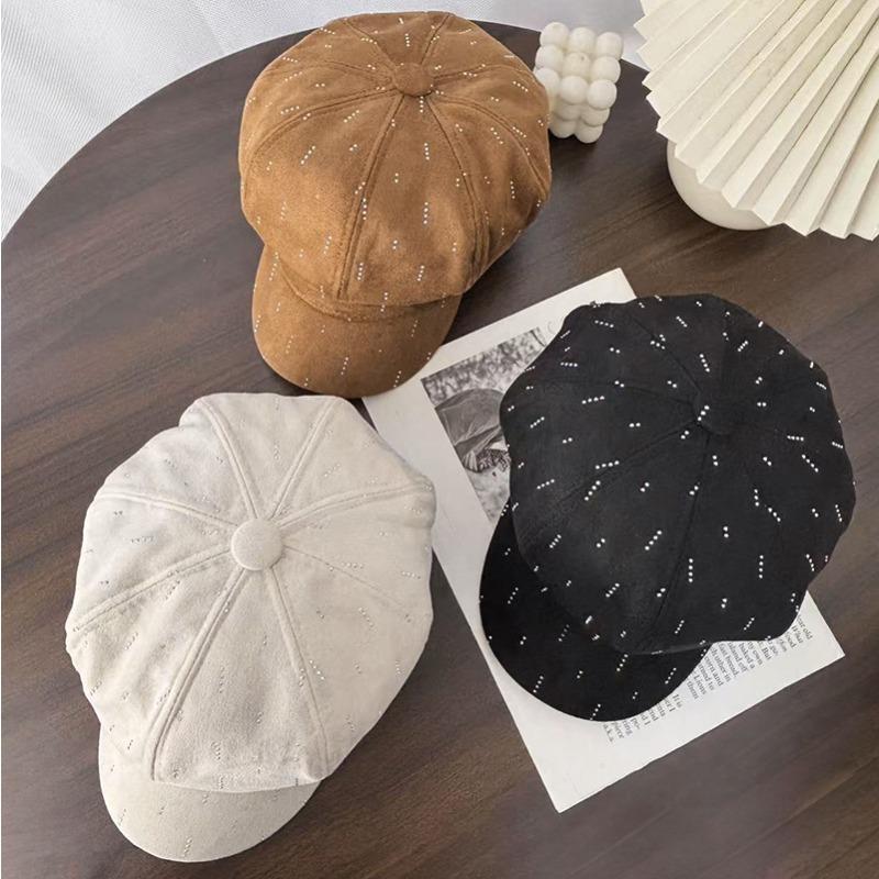 New fashion creative hot diamond satin bright silk breathable baseball cap outdoor travel breathable face small sun hat