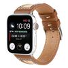 Leather Canvas Plaid Strap for Apple Watch Band Ultra 49mm 44mm 41mm 45mm40mm  Accessories Iwatch Series 9 8 6 7 SE Women's