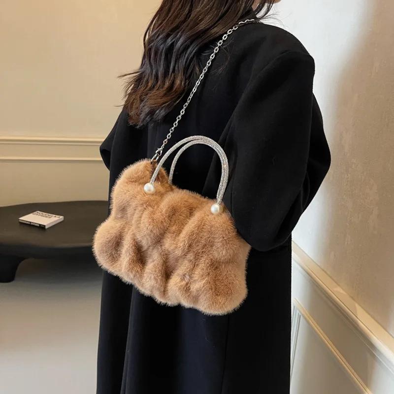 Modne Damskie Torby na Ramię Torba Crossbody dla Kobiet Włochata Torba Ręczna Torba Wiaderko Portmonetka i Torebki Torby Matka Dzieci