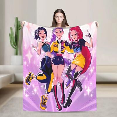 Huntrx Warm Soft Blanket for Kids  Adults Plush Throw Bedspread Funny Bedroom Sofa Bed Cover Cozy Flannel Fabric
