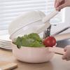 Handle Draining Basket Plastic Double Layer Colander Bowl for Fruit Washing, Vegetable Washing and Water Draining