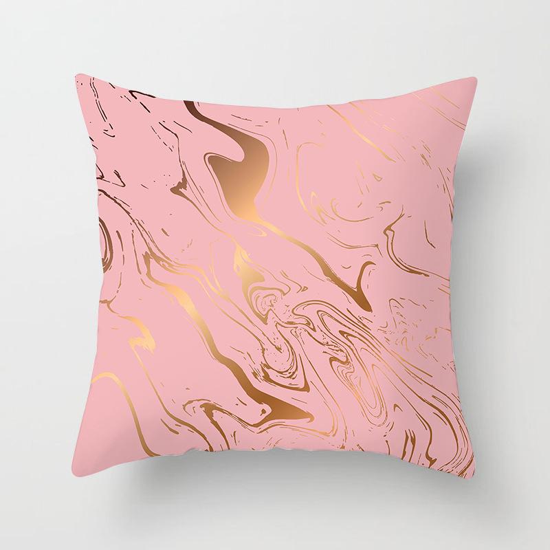 Car Cushion Cover Geometric Gold Print Sofa Square Pillow Cover Cushion Cover Home Furnishings