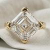 Fashion Light Luxury Square Pagoda Shape High-quality Zircon Ladies Ring-925 Silver-plated Jewelry