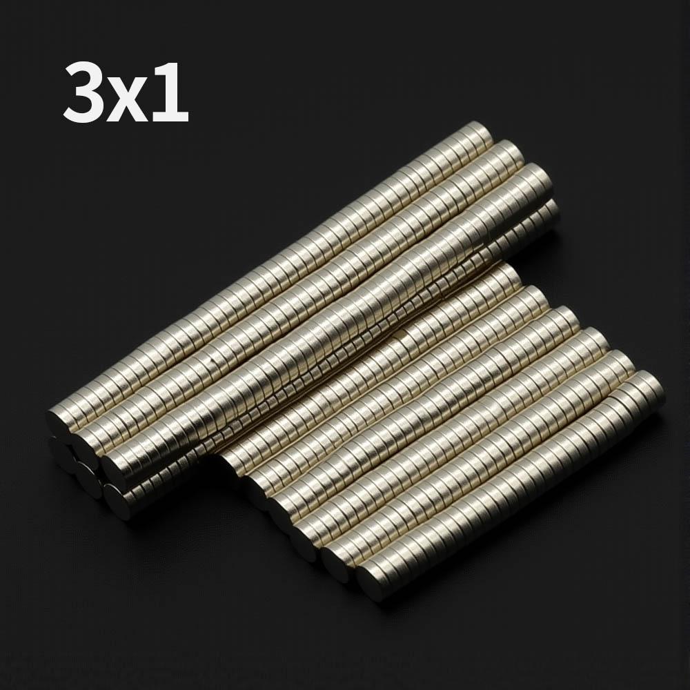 3x1mm Powerful Neodymium Magnet N35 NdfeB Permanent Magnetic Imanes Round Super Strong Fridge Magnets DIY