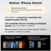 ACMEZING 15W Only for iPhone MagSafe Car Mount Charger, 360% Adjustable Aluminum Alloy Arm, Relocatable Car Phone Holder, Magnetic Wireless Fast