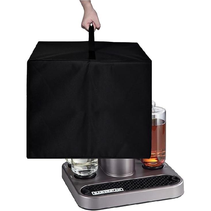 Прочный, термостойкий, водонепроницаемый, пылезащитный чехол для машины для приготовления коктейлей, совместим с Bartesian Cocktail Making Machine 55300 / 55306 (черный)