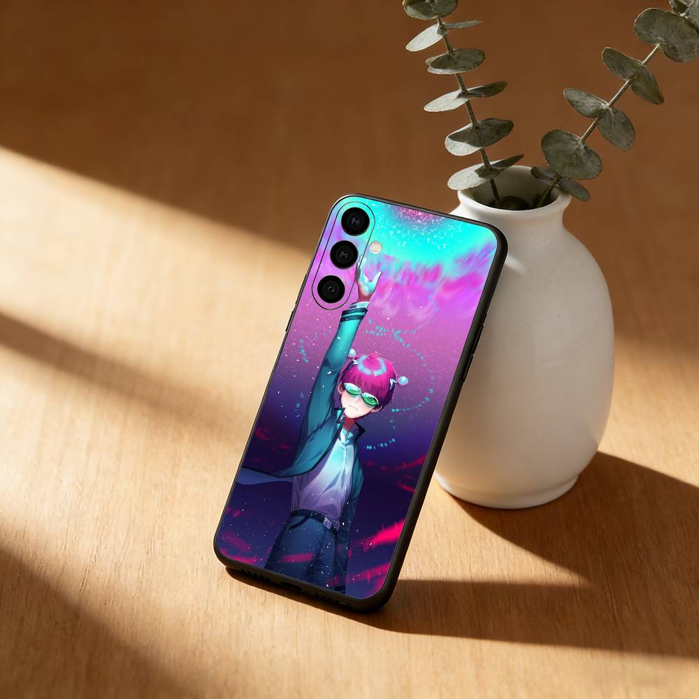 S-Saiki Anime Kusuo Phone Case For Samsung Galaxy A20,21s,22,31,32,52,53,72,73,80,91 Soft Black Shell