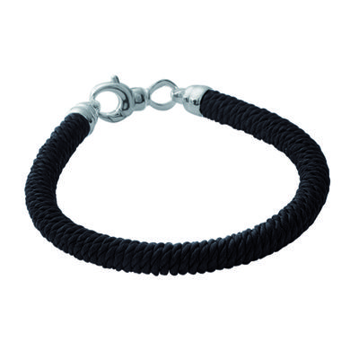 [H6264] - Silberarmband 'Zen' schwarzsilber - 5 mm