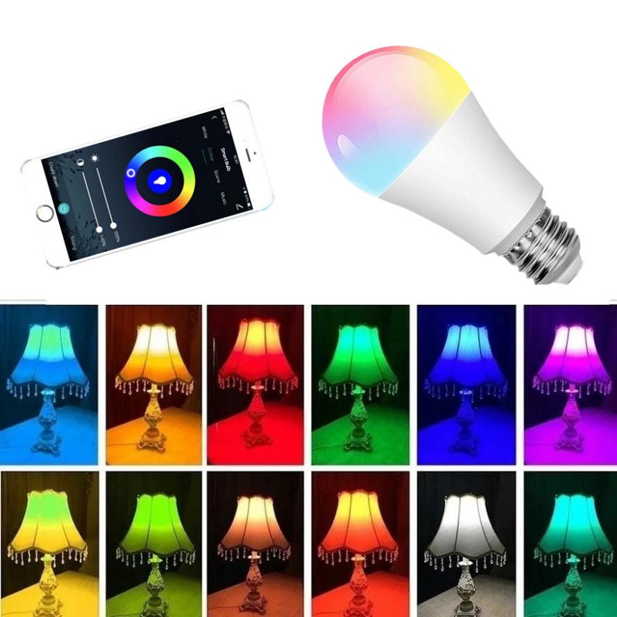 15W WiFi Smart Light Bulb E27 LED RGB Lamp Work with Alexa/Google Home 85-265V RGB+White Dimmable Timer Function color Bulb
