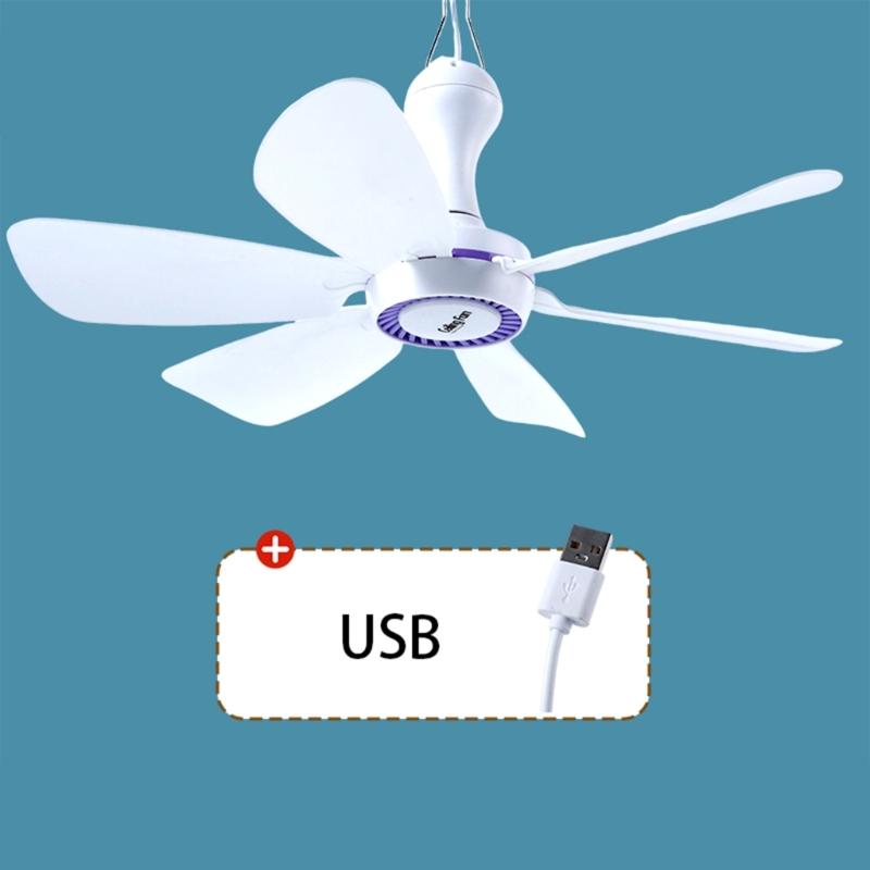 Ventilatore USB da Appendere DC5V1A 5W Efficiente e Silenzioso Motore Brushless per Campeggio Camera da Letto Ufficio Scrivania e Tenda da Viaggio