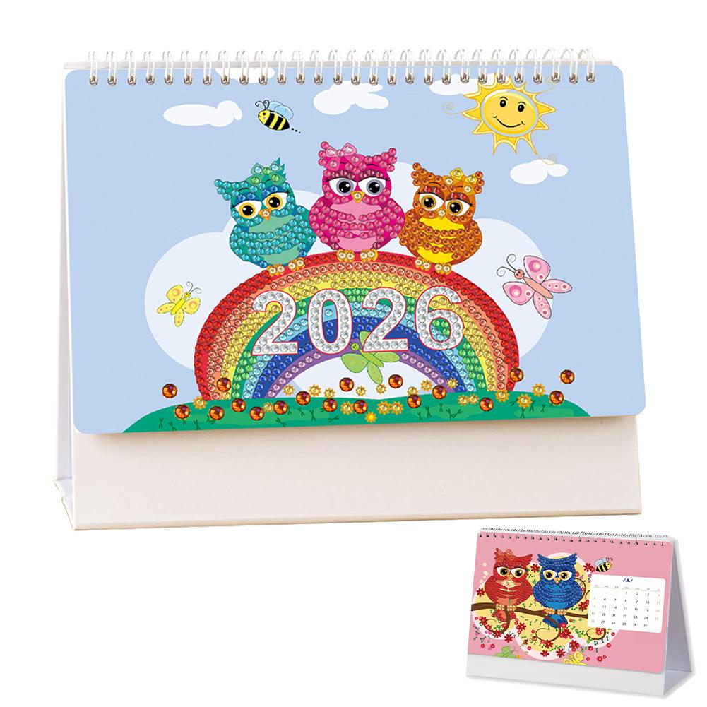 

2026 Calendar DIY Diamond Painting Art Kit with Irregular Shaped Diamonds for Living Room Bedroom Office Desk Gift Giving