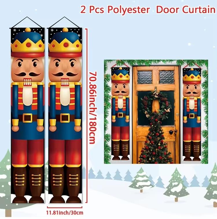 Christmas Hanging Door Banner Merry Christmas Decorations for Home Xmas Navidad Noel Natal Door Decor Happy New Year Gifts 2026