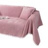 Sofabezug Chenille Nylon Mehrzweck Maschinenwaschbar Couch Überwurf für Alle Jahreszeiten Rosa