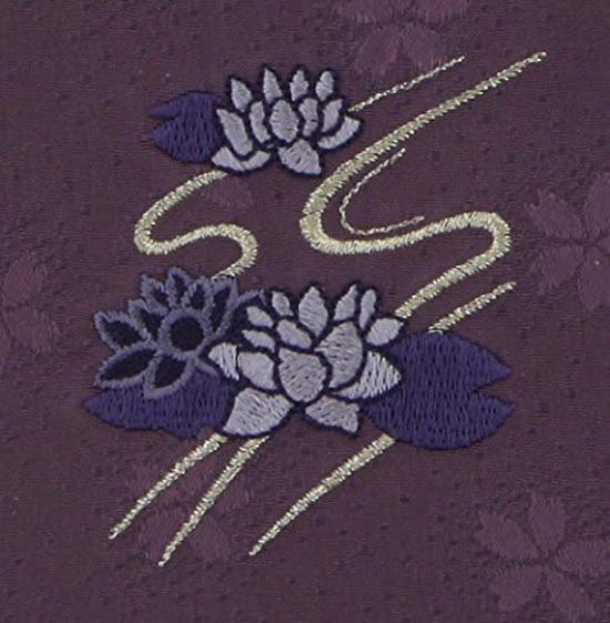 Daiko Sangyo Ester Sakura Silk Fukusa (Cloth Wrapping Cloth) with Gold Envelope, CelebrationCondolence Set, Made in Japan, PinkPurple, 758