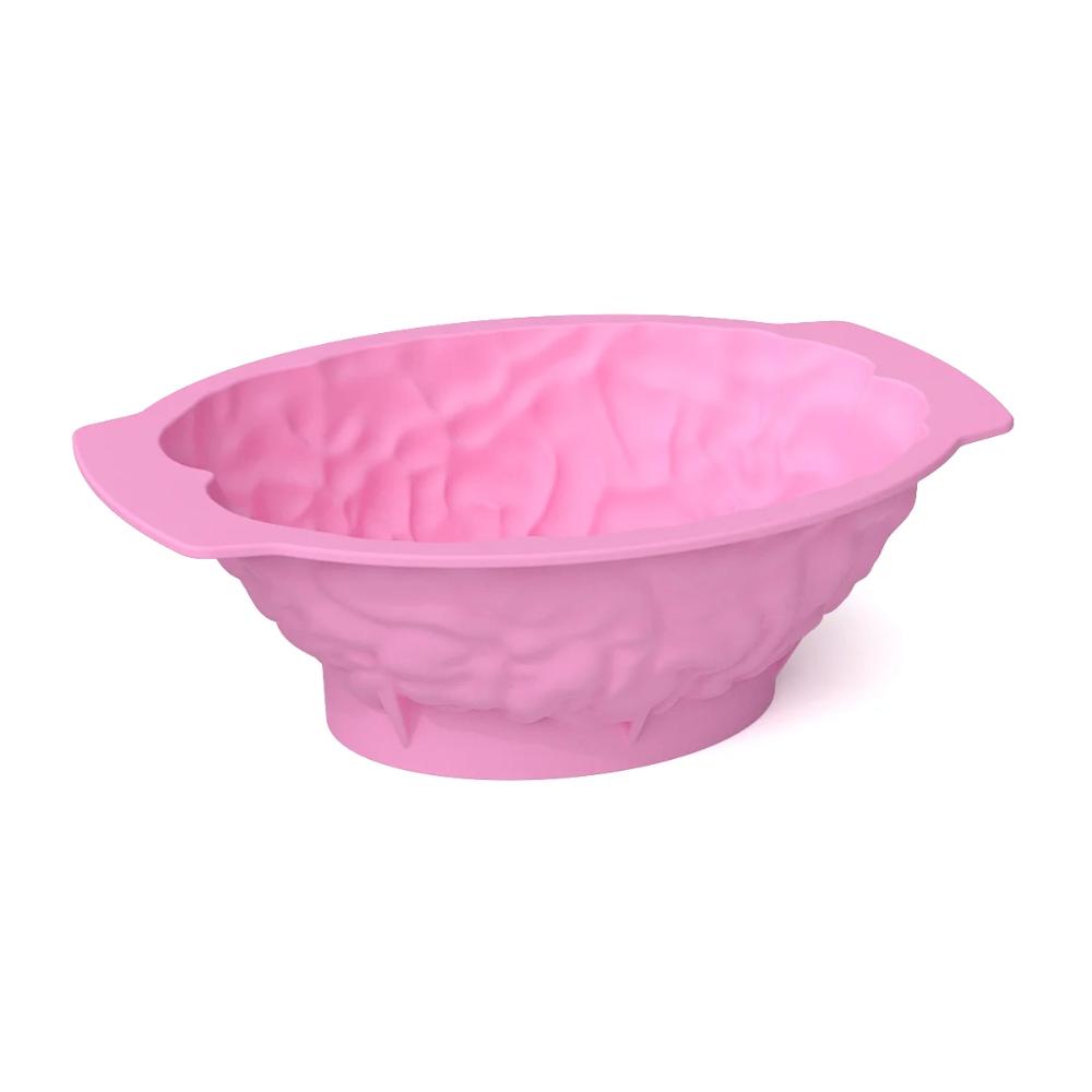 

Термостойкая форма для торта в форме мозга Легко извлекать Пудинговая форма Инструменты для выпечки Форма для торта в виде мозга Пекарня розовый