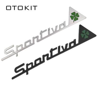 Metal Sportiva Quatrefoil Green Delta Car Side Fender Emblem Badge Sticker for 4C 8C 156 166 159 Giulietta Spider GT