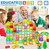 36/56/86 STÜCKE Magnetische Bausteine Konstruktionsset 3D Spielzeug Für 3+ Jahre Kinder Montessori Pädagogisches MINT Bausteine Spielzeug