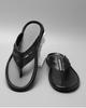 Men's Genuine Leather Toe Post Flip-Flops: Casual Embossed Summer Sandals