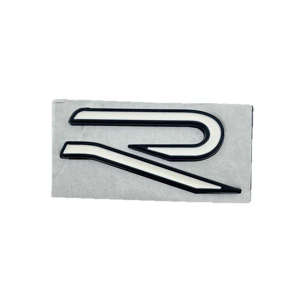 Golf 8 R-Line Rear Black Emblem - Black Warrior GTI for Car Modification