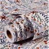Flower Pattern Self-Adhesive Wallpaper, Peel and Stick Wallpaper Bedroom Room Furniture Modification Removable Wall Stickers