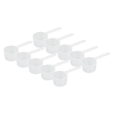 10 Stück Messlöffel aus Kunststoff Transparent Lange Griffe Messlöffel mit Skala für DIY