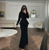 2025 cross-border European and American autumn new lapel temperament commuter top waist hip wrap one step skirt women's clothing