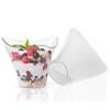 20Pcs 100Ml Disposable Plastic Dessert Cups Birthday Transparent Party Ice Cream Home Christmas Twisted Triangle Mousse Cup