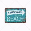 Beach Tin Sign Bar Pub Cafe Shop Wall Surfing Decoration Vintage Metal Art Sticker Poster Home Decor Iron Plate 20x30 cm