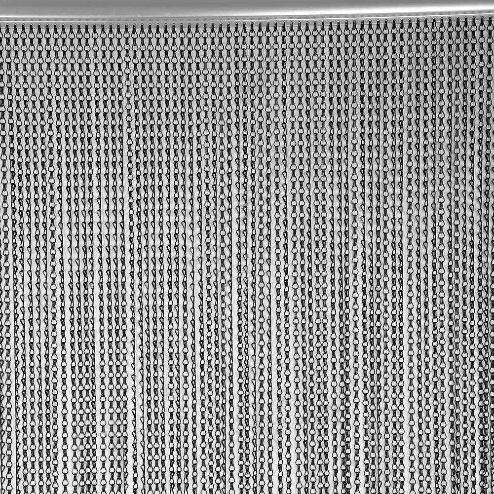 

90*214,5 см алюминиевая металлическая цепочка полоса занавеска мухи вредители насекомые украшение дверной экран белый