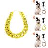 Pet Charming Gold Chain Necklace With Funky Dreadlock Wig For Halloween And Various Festive Celebrations