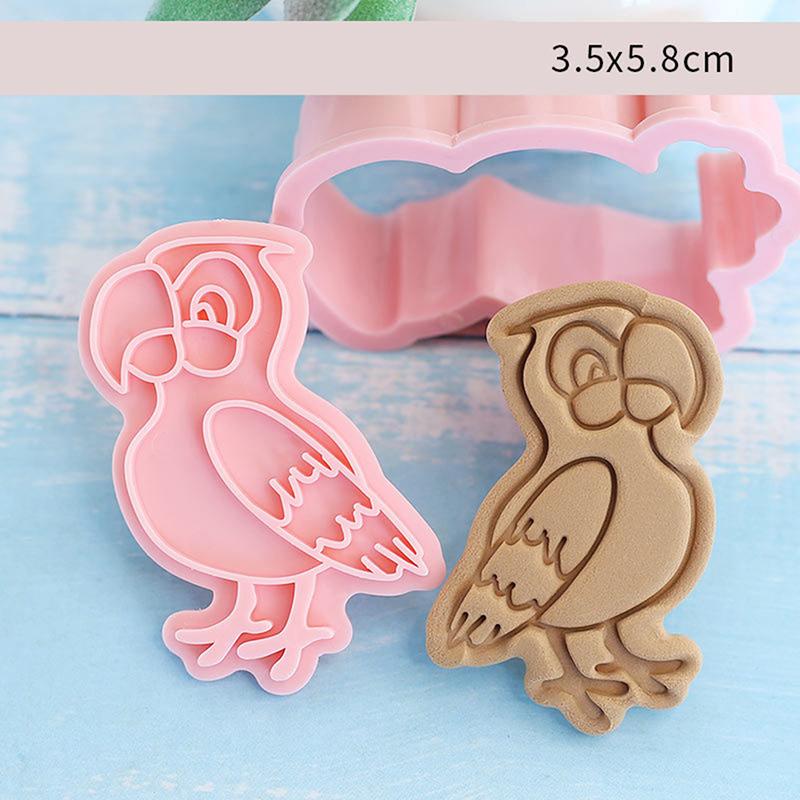 8Pcs/Set  Biscuit Mold Forest Animal Shape Cookie Cutter Icing Fondant Cake Tool