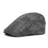 Men's and Women's Casual Cotton Cap, Leaf Print Plaid Beret, Versatile Fashion Forward Hat
