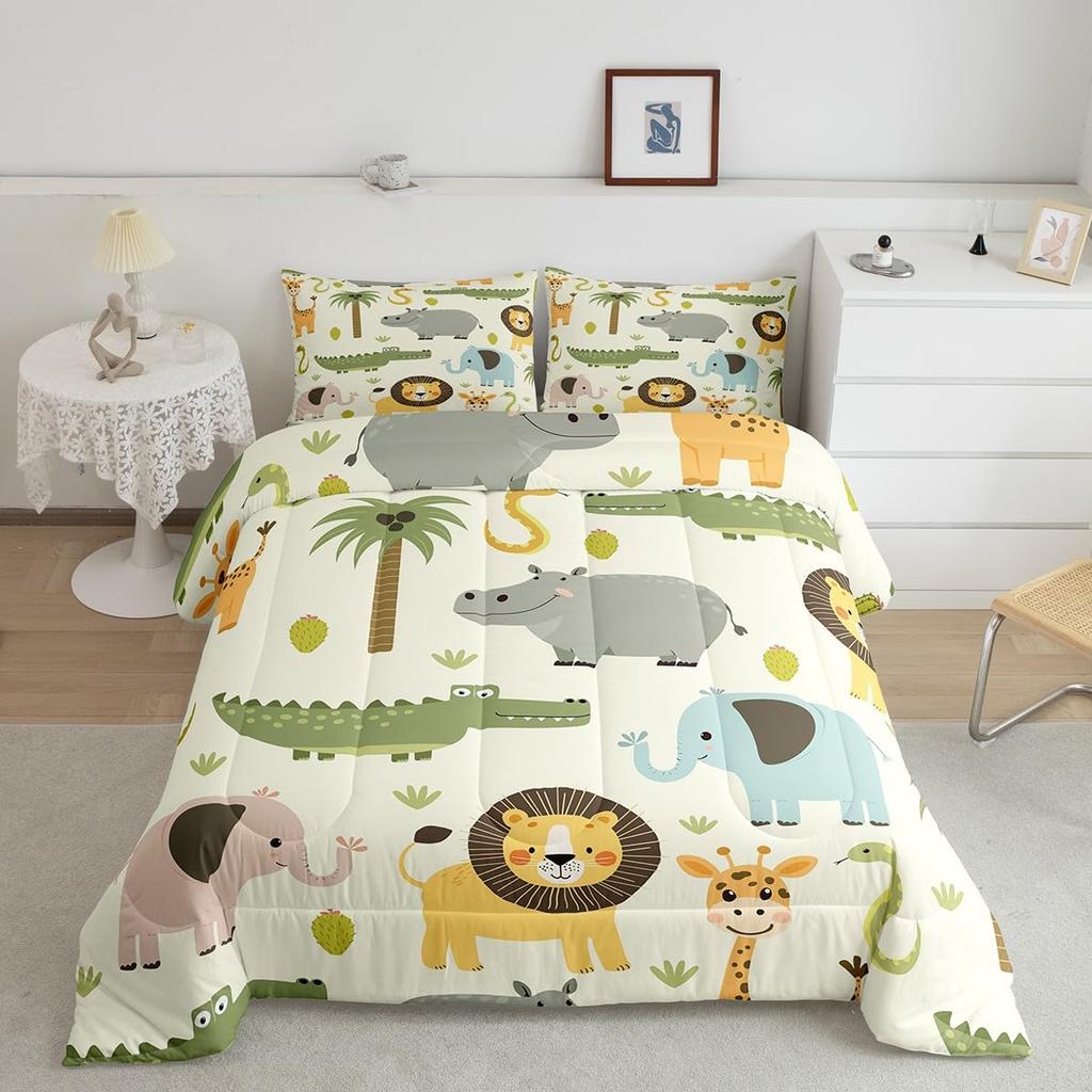 Tractor Bedding Sets for Boys Twin Size Toddler Kids Cute Cartoon Farm Animals Comforter Set Girls Children Farmhouse Country Down Comforter